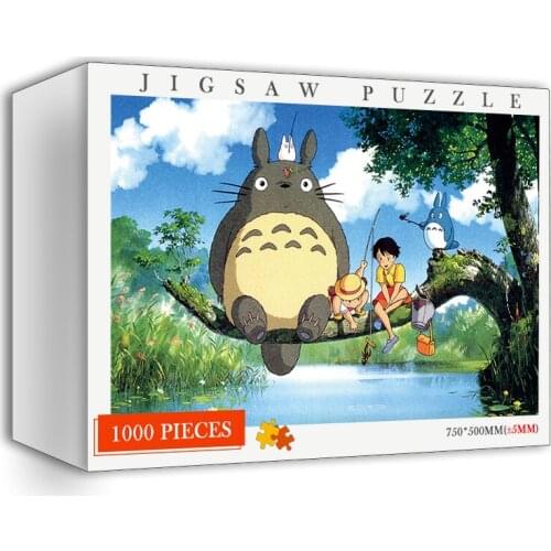 My Neighbor Totoro Puzzles 1000 Pieces Hayao Miyazaki Classcal Anime Cartoon Wooden Jigsaw Puzzle Customized Adults Puzzle Toys