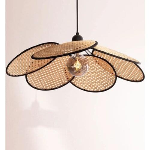 60 Cm Retro Rattan Pendant Lights Wicker Kitchen Accesories Restaurant Home Decor Loft Indoor Lighting Industrial Hanging Lamp