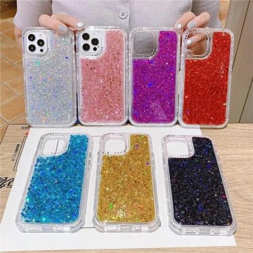 ZUIDID Sequins Phone Case For iPhone 11 12 Pro Max XR XSMax XS 7 8 Plus SE2020 12MINI Shockproof Bumper Silicone Back Cover