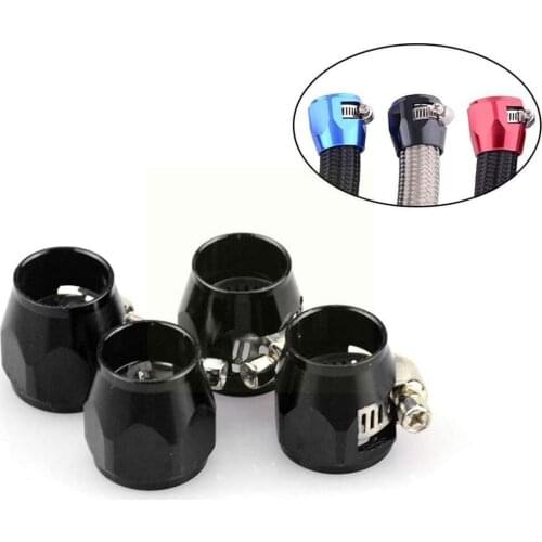 Hose Clamp 6 AN4 AN6 AN8 AN10 AN12 End Fuel Pipe Clip Tube Oil Hose Finisher Fittings Hex Water Finishers Clamps J3O4