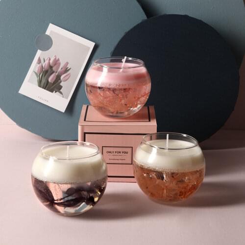 Modern New Smokeless Handmade Soy Wax Aromatherapy Candle Glass Cup Indoor Purification Romantic Scented Candle Gift Box Candle