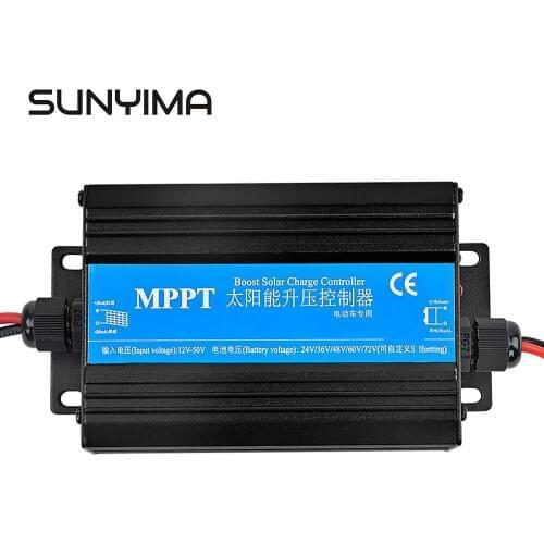SUNYIMA 24V/36V/48V/60V/72V MPPT Solar Boost Controller Battery Electric Car Charging Voltage Regulator 300W