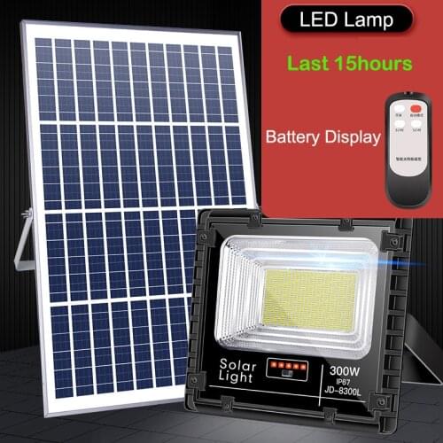 A2 25-400W Solar Lighting Spotlight bigger LED solar lamp Super Bright large capacity battery indicator Outdoor Waterproo