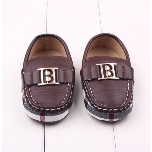 New Spring and Autumn fashion Newborn baby shoes boys girls Plaid canvas stitching PU soft sole infant toddler shoes 3-6 months