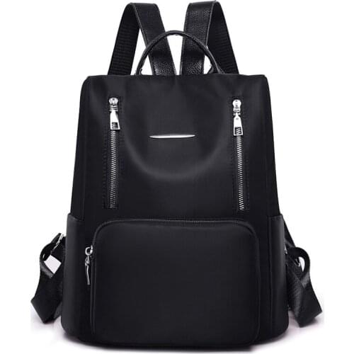 Outdoor travel backpack woman 2020 new Nylon Backpack solid color waterproof multifunctional backpack woman