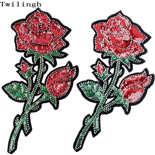 1 pcs Brand Patches Flower Style Sticker Sequins Clothes Embroidered Patches For Clothing Bags Shoes DIY Motif Women Applique