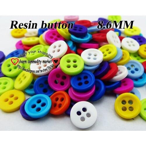 150PCS 4-Holes Mixed Dyed RESIN Buttons 8.6MM Coat Boots Sewing Clothes Accessories Garment Shirt Button Custom R-172