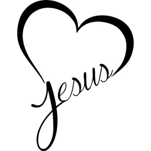 2020 Hot Sale Jesus Heart Vinyl Decal Sticker Car Window Wall Bumper God Love Christ Bible Car Stying Jdm