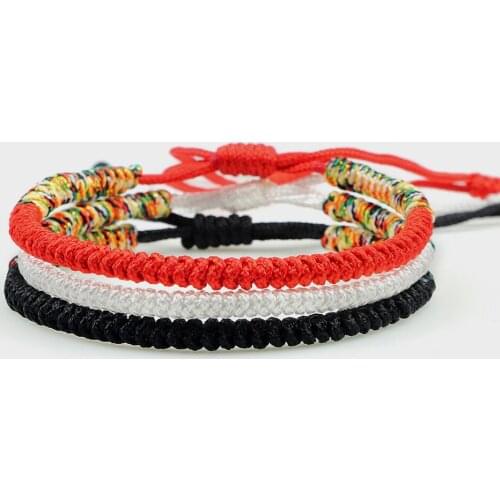 3pcs Multi Color Tibetan Buddhist Bracelet Good Lucky Charm Tibetan Bracelets & Bangles for Women Men Adjustable Knots Wristband