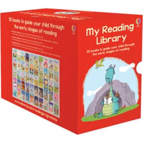 50 book/set Usborne My second Reading Library English Picture Book Baby Early education book Childhood words learning kid gift