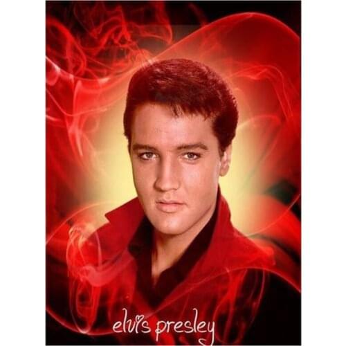 5D DIY Full Round Diamond Painting Rock Singer Elvis Presley 3D Embroidery Cross Stitch Rhinestone Mosaic Home Decor Gift Y1273
