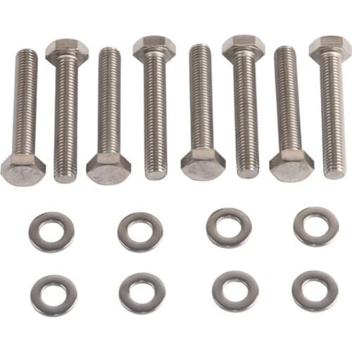 8Pcs Stainless Steel Diesel Exhaust Manifold Bolt Kit for Ford F250 F350 7.3L Powerstroke Diesel 1994-2003