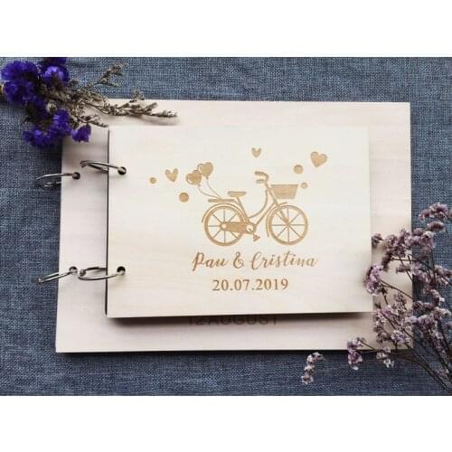 Personalized Wedding Guest Book Wedding Guestbook Custom Wood Engagement Anniversary Gift Wedding Memory Album Anniversary gift