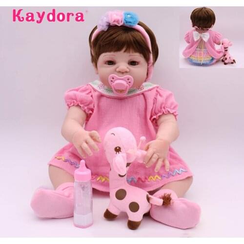 22 inch 55cm Full Silicone Reborn baby doll lifelike water proof lol Play Toys Cute Menina bathe Toddler Kids Birthday Gifts