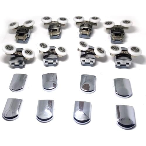 Metal shower door rollers wheels runners pulleys "Rolli" 8 x CY-909AB