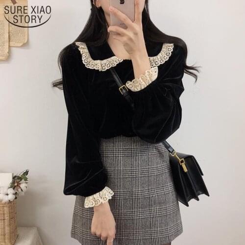 Sweet Solid Vintage Shirt Female Oversize Tops Women Long Sleeve Blouse Plus Size Autumn Women Blouses Casaul Femme Blusas 11606