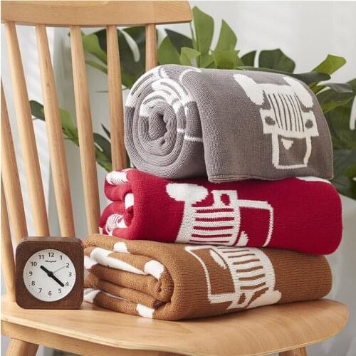Cute Baby Blankets Infant Toddler Car Soft Warm Knitted Swaddle Kids Bath Towel Lovely Newborn Baby Bedding Props