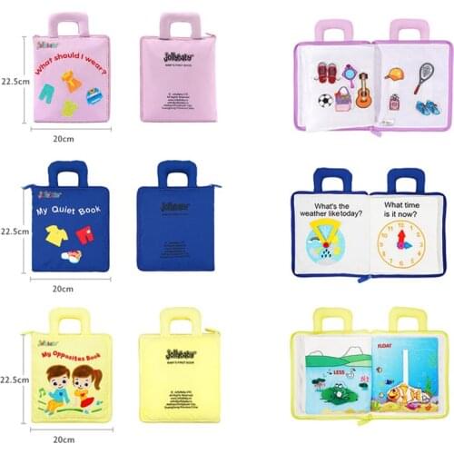Washable baby cloth book childrens basic life skills early education Montessori toys girls boys cognitive training
