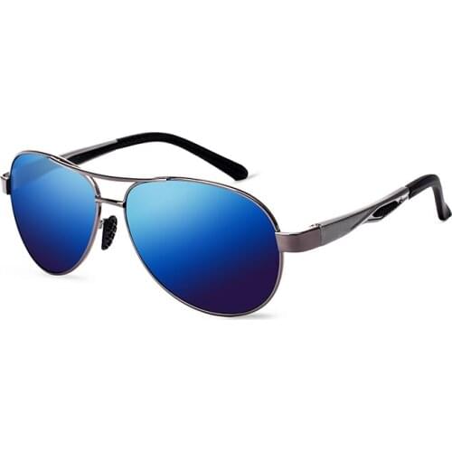 Men Women Sunglasses UV400 Alloy Polarized Sunglasses Fashion Pilot Driving Male Sunglasses Driving With Case 7515-4Y