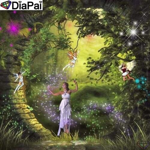 DiaPai 5D DIY Diamond Painting 100% Full Square/Round Drill "Butterfly beauty" Diamond Embroidery Cross Stitch 3D Decor A24058