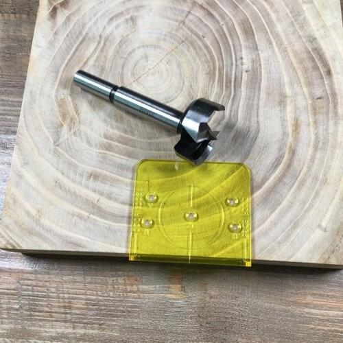 Woodworking furniture hinge positioning drilling tool set Positioning ruler + hole drilling