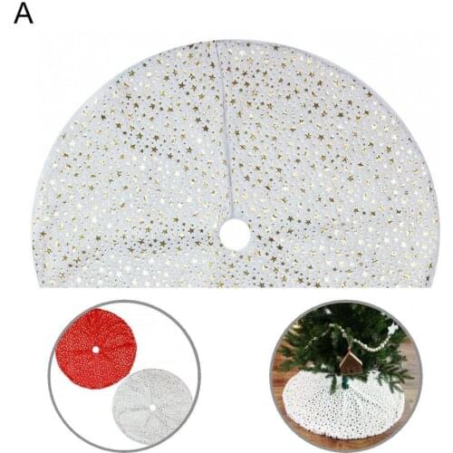 Non-woven Fabric Great Thickened Christmas Tree Skirt Practical Xmas Tree Carpet Attractive for Home