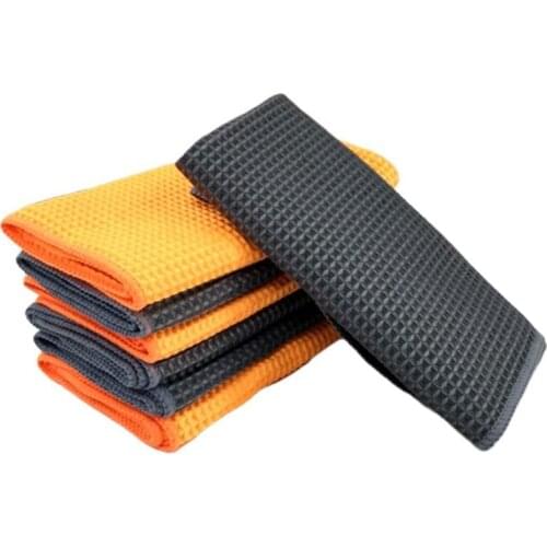 1pc New Microfiber Car Wash Towel Soft Cleaning Car Care Auto Detailing Cloths 40*40cm Washing Towel Grid Duster Cleaning Tool