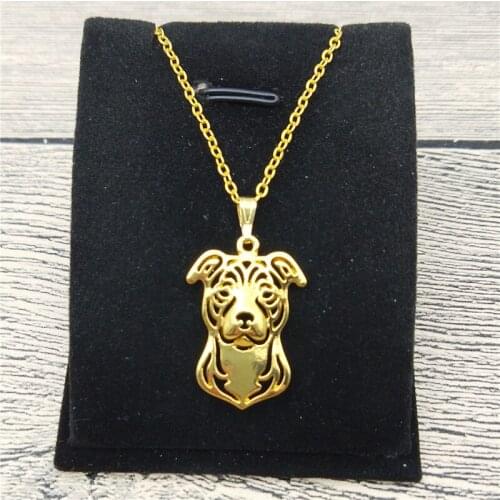 New Staffordshire Bull Terrier Necklace Trendy Style Staffordshire Bull Terrier Pendant Necklace Women Fashion Pet Dog Jewellery