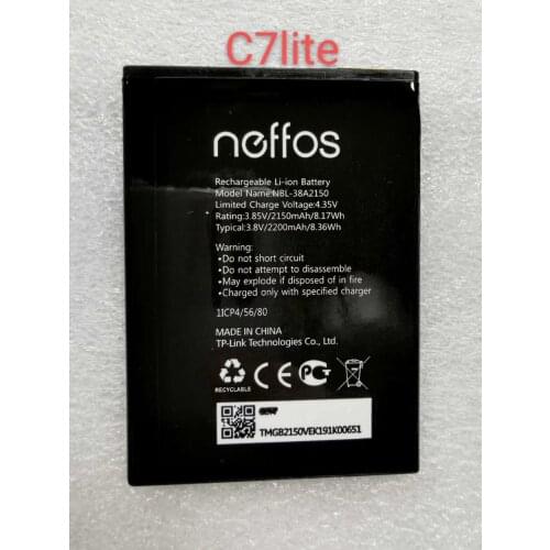 New High Quality 2150mAh NBL-38A2150 Battery For TP-link Neffos C7 lite Mobile Phone