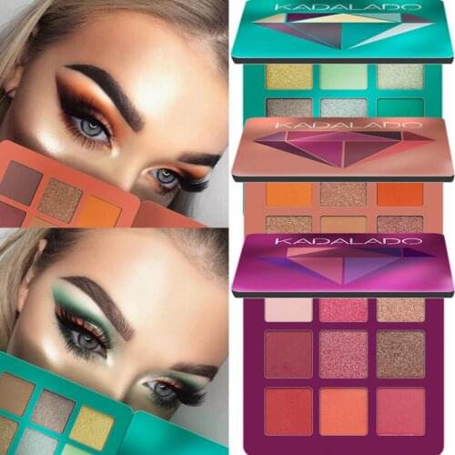 Makeup Eyeshadow Palette 9 colors Pearly Matte Blend Eyeshadow Powder Diamond Waterproof