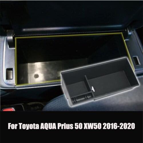 Armrest Box Storage Car Organizer Accessories for Toyota AQUA Prius 50 XW50 2016 2017 2018 2019 2020 4th Gen MK4 Stowing Tidying