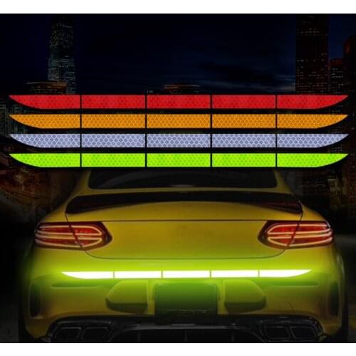 Car Reflective Sticker Warning Strip Trunk Traceless Protective For Renault Koleos Megane Scenic Fluence Laguna Velsatis