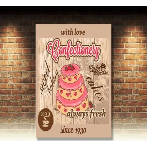 Retro Metal Tin Signs Happy Easter Vintage Donuts Plate Art Wall Decor Poster