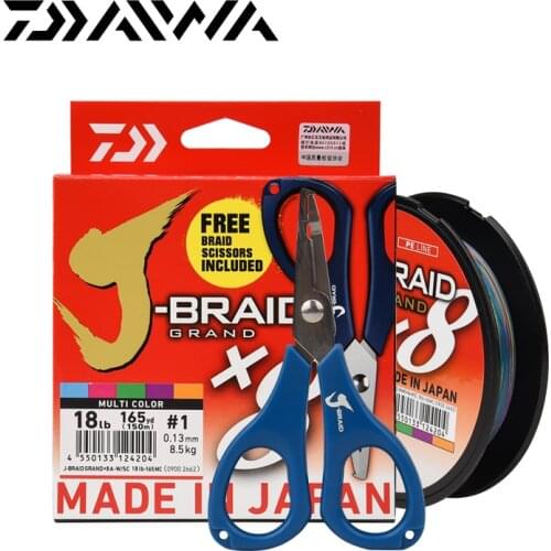 DAIWA J-BRAID X8 GRAND PE 8 Stands Briad Multi Colors 150m 200m 14LB-60LB Max Drag Made In Japan Fishing Line