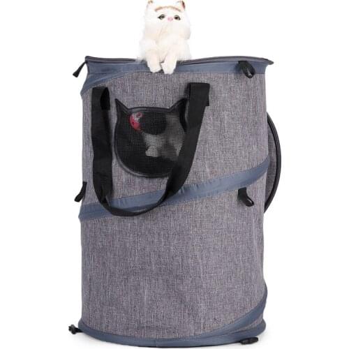 Foldable multifunctional outdoor pet cat bag mesh breathable dog backpack travel portable pet backpack pet supplies