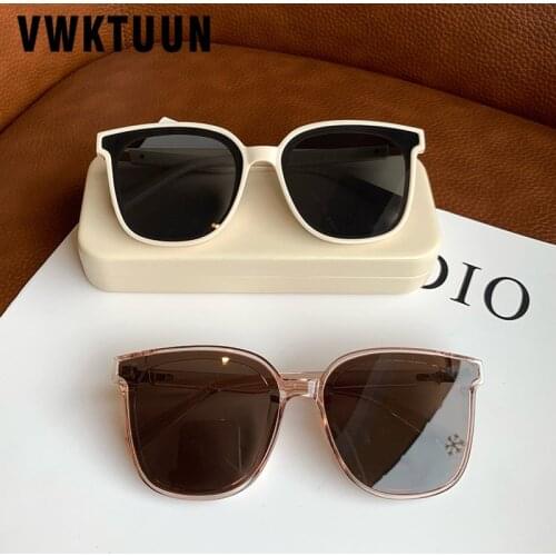 VWKTUUN Luxury Sunglasses Women Vintage Oversized Sunglasses Metal Frame Glasses UV400 Points Traveling Driving Sunglasses