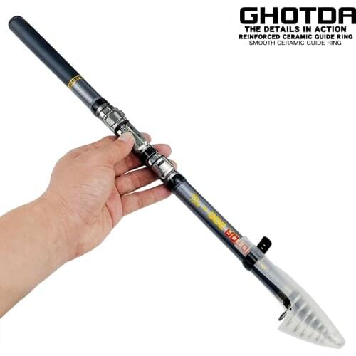 Telescopic Carbon Fishing Rod 1.5m 1.8m 2.1m 2.4m 2.7m 3.0m Ultralight Rock Fishing Rod Fishing Tackle