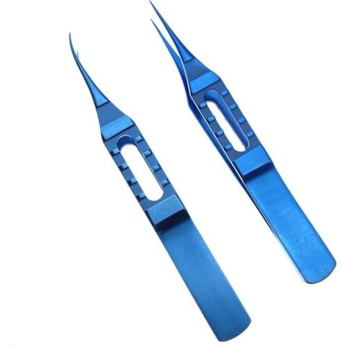 1pcs Titanium Curved Tying Forcep Dental ophthalmic eye surgical instrument
