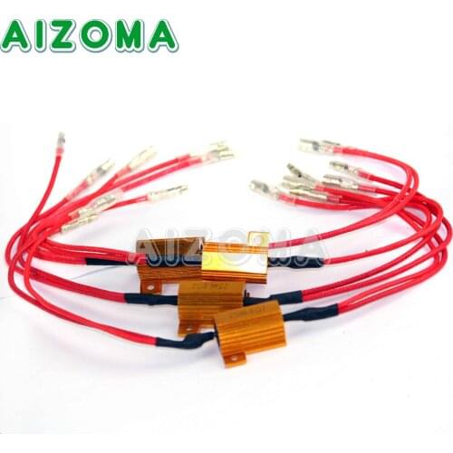 Universal Motorcycle 6.8 Ohms LED Turn Signal Light Load Resistor Power Resistance Indicator Flasher Rate Controller 4x/2x