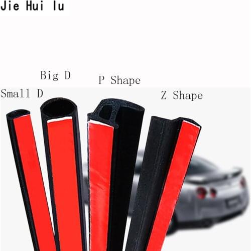 1Meter Window Edge Seal D Z P B Shape Car Door Noise Sound Insulation Noise Rubber Seal Trunk Hood Car Door Sealing Strip