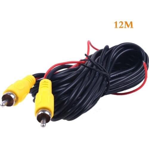 12M Car RCA Reversing Camera Video Cable With Spcial Reversing/Backup Detecting Wire