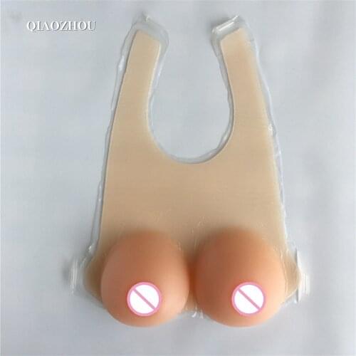 34C 36C 800g fake breasts forms with bra straps soft natural high quality silicone boobs for shemale cross dress