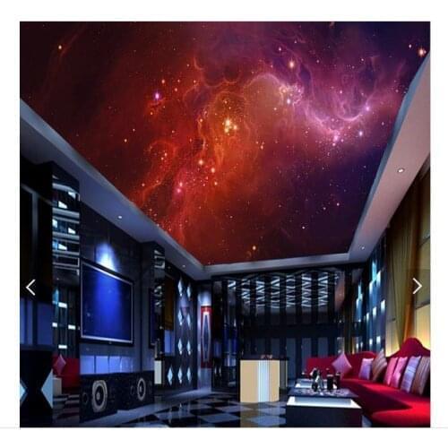 3d photo wallpaper custom 3d ceiling wallpaper murals Dream colorful sky Nebula ceiling background wall 3d living room wallpaper