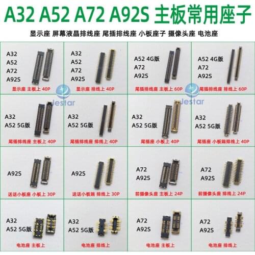 5pcs LCD Display Charging Battery FPC connectors for OPPO A52 A92S A72 A32 on Board