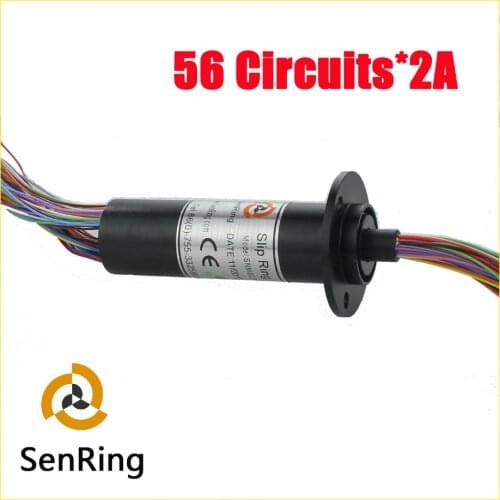 56 circuits capsule Slip ring rotating OD 25mm with 2A signal current