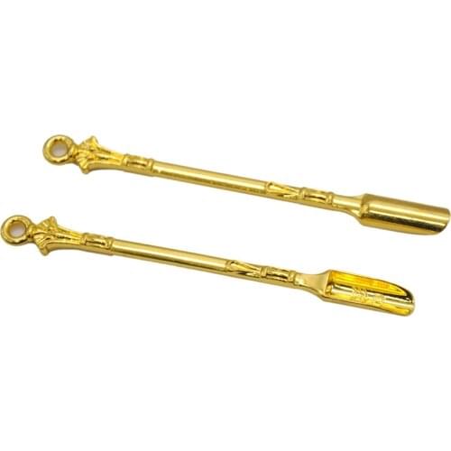 85mm Golden Metal Spoon Dessert Spoon Powder Spoon Newly Kitchen Dining Bar Tableware Dinner Tea Spoon