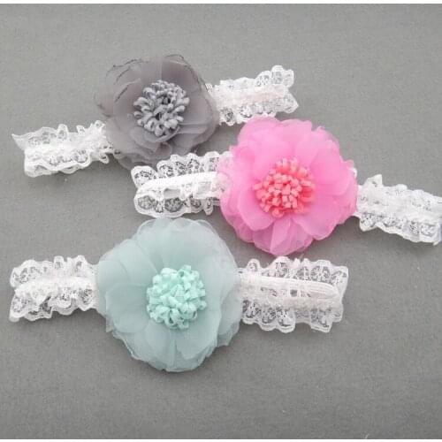 Dog decoration supplies Sweet brushed silk flower headband collar