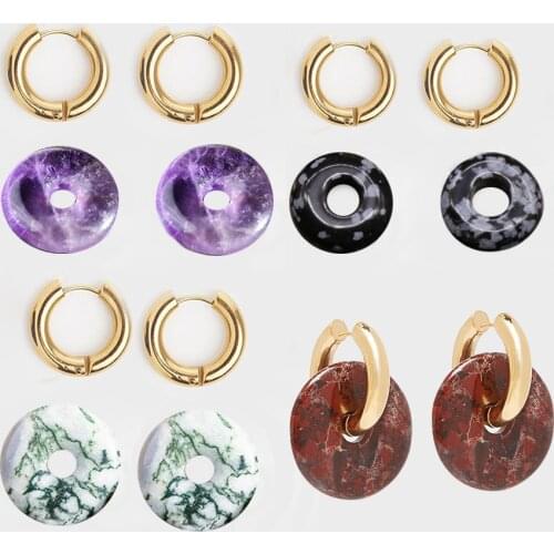 Brincos vintage natural crystal stone Amethyst серьги шары bijoux femme 2020 Fashion women Accessories Jewelry mothers day gift