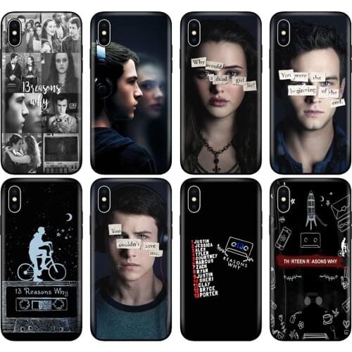 Black tpu case for iphone 5 5s se 6 6s 7 8 plus x 10 silicone cover for iphone XR XS 11 pro MAX case 13 reasons why Design Newly