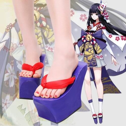 Cos Onmyoji Xue Nv Cosplay Shoes Kimono Sakura Sandals